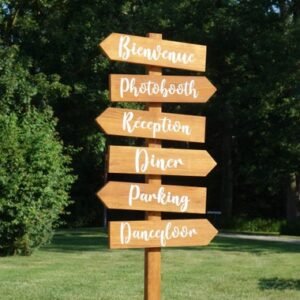 panneau directionnel mariage