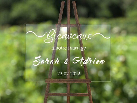 DIY panneau de bienvenue mariage sur plexiglass – Stickersjuice