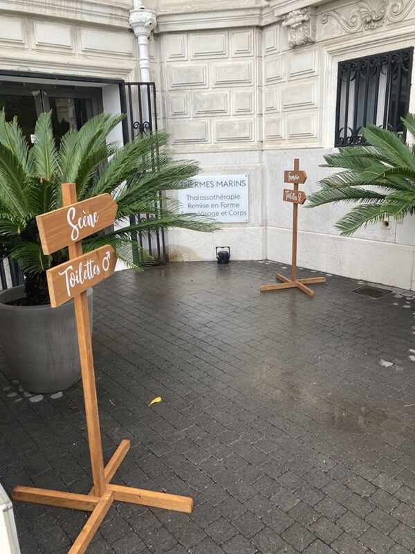 Flèches directionnelles Bois