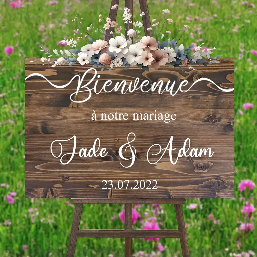 Panneau de Mariage Bienvenue Accueil panneau de mariage 4