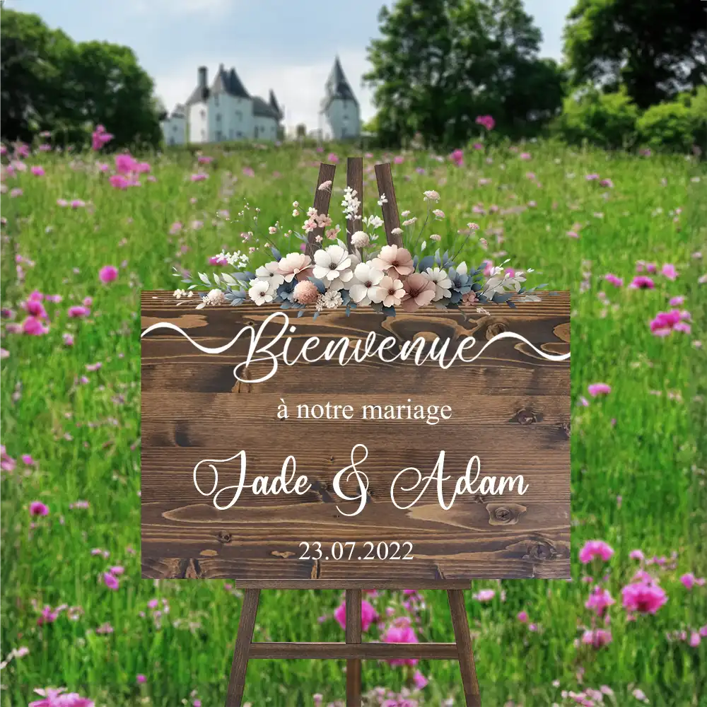 Panneau de Mariage Bienvenue Accueil panneau de mariage 5