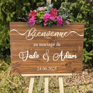 Panneau de Mariage Bienvenue Accueil
