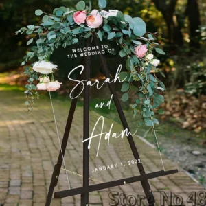 Sticker Personnalisé Mariage Welcome 2