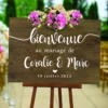Stickers Panneau Bienvenue Mariage