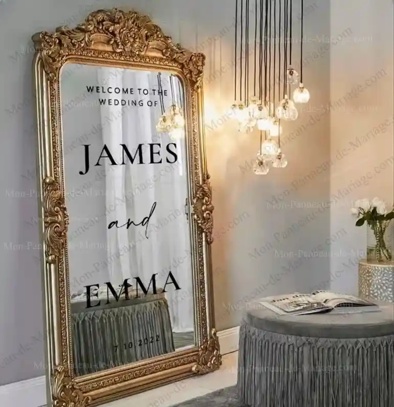 Sticker Mariage Miroir Sticker Mariage Miroir