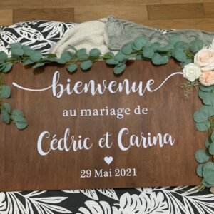 Sticker Panneau Bienvenue Mariage