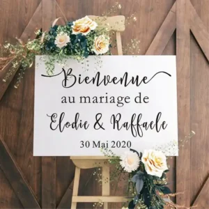 Stickers Panneau De Bienvenue Mariage stickers personnalisé bienvenue mariage