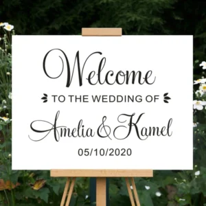 Stickers Pancarte Bienvenue Mariage 2