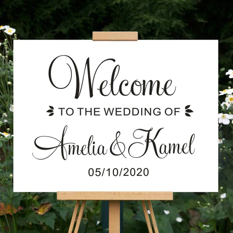 Stickers Pancarte Bienvenue Mariage Stickers Pancarte Bienvenue Mariage 2