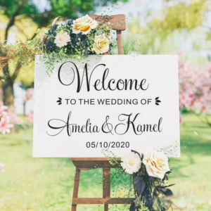 Stickers Pancarte Bienvenue Mariage 3