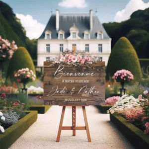 Plaque Bienvenue Mariage