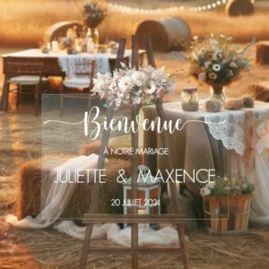 Panneau Bienvenue Mariage Plexiglas