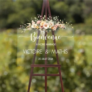 Panneau Bienvenue Mariage Plexiglas