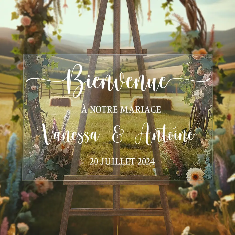 Panneau Bienvenue Mariage Champêtre panneau bienvenue mariage champêtre