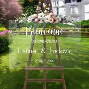 panneau de bienvenue mariage personnalisé