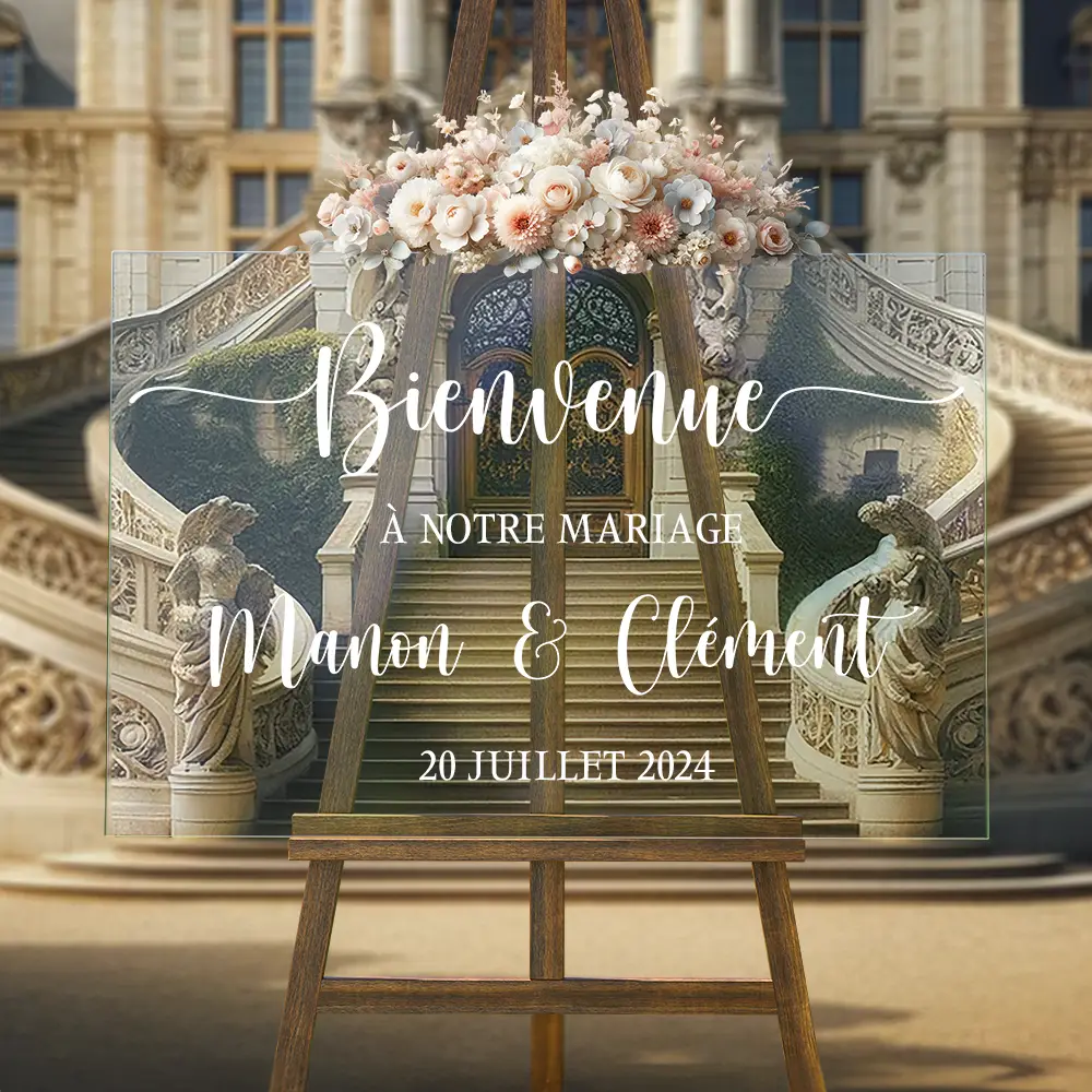 Panneau Bienvenue Mariage Champêtre panneau de bienvenue mariage plexiglas