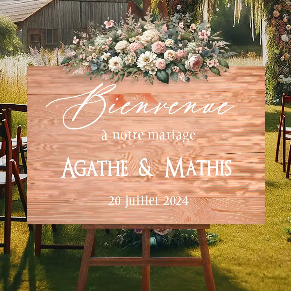 Tableau de Mariage Personnalisable panneau mariage personnalisé