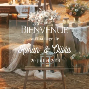 panneau mariage plexi