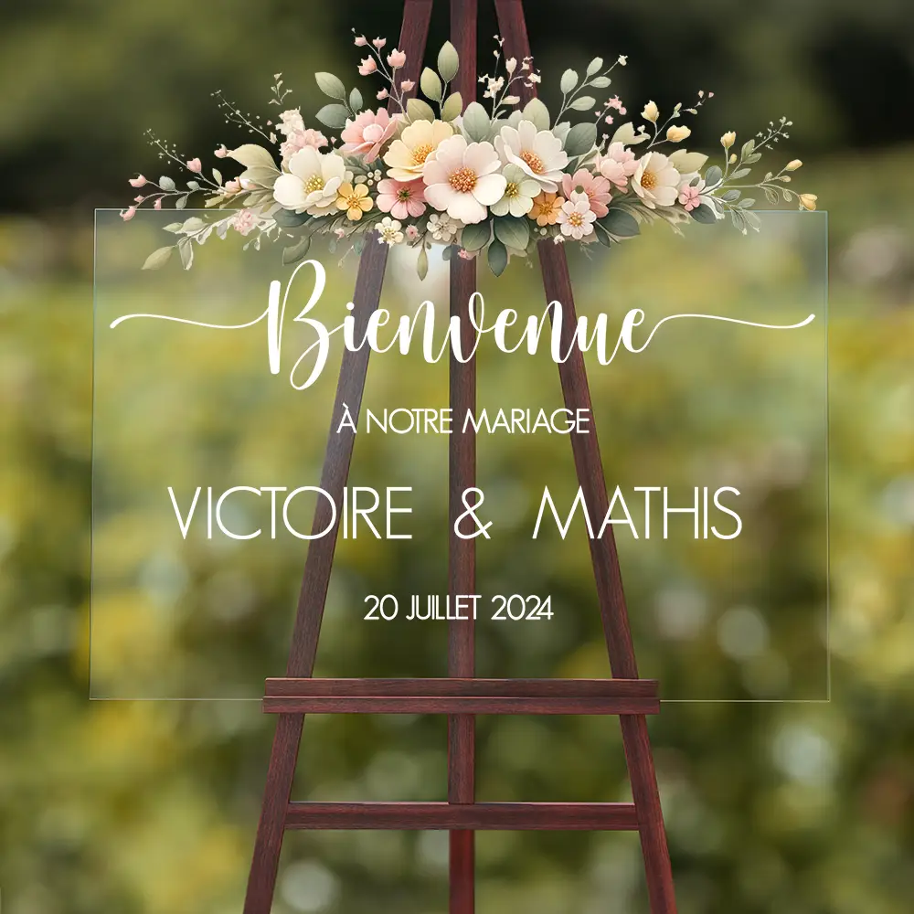 Panneau Bienvenue Mariage Plexiglas panneau mariage plexiglass