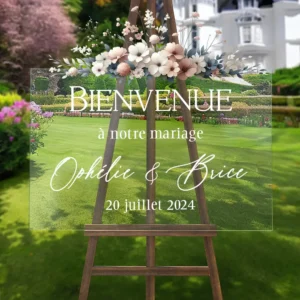 plexiglas bienvenue mariage