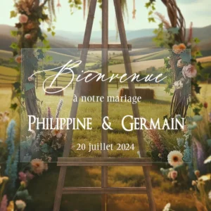 tableau bienvenue mariage plexi