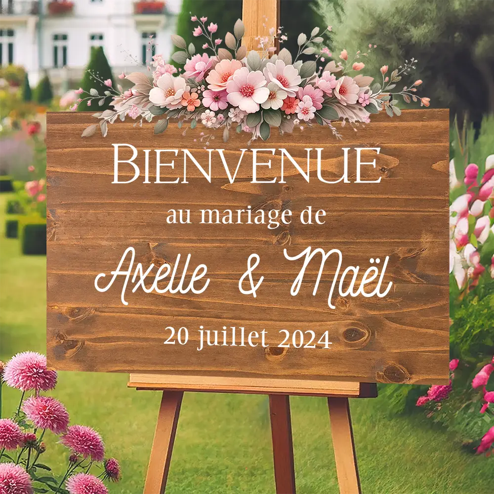 Panneau en Bois Mariage tableau de bienvenu mariage