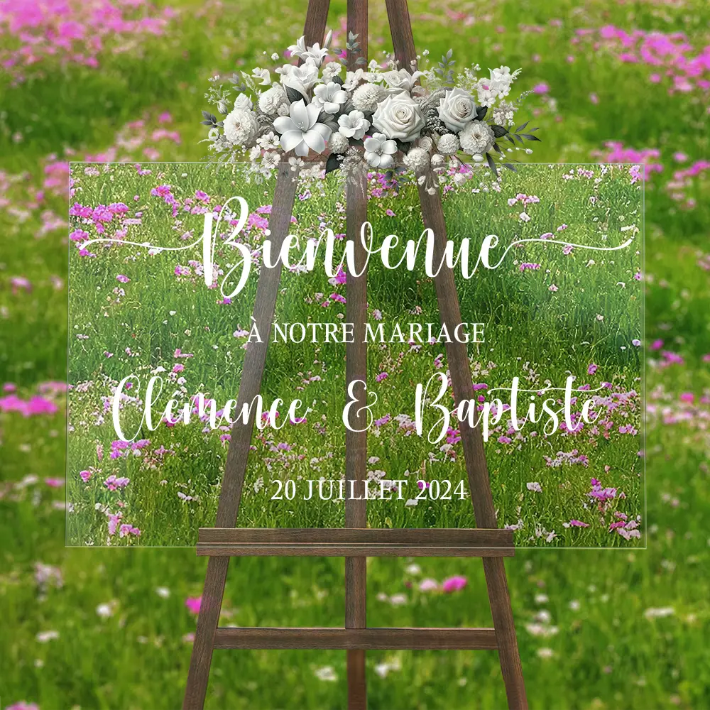 Panneau Bienvenue Mariage Champêtre tableau de bienvenue mariage plexiglas