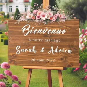 bienvenue mariage panneau