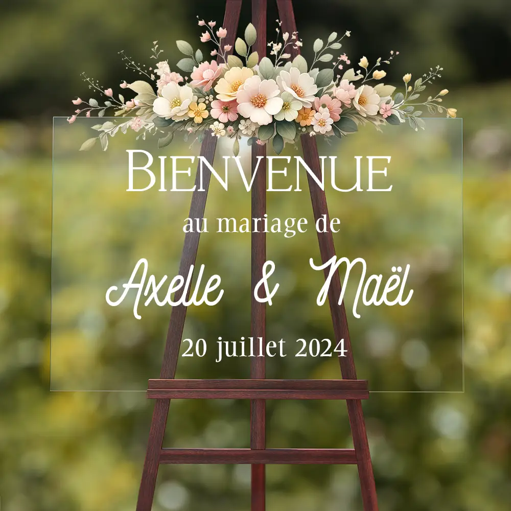 Panneau Mariage Plexi panneau acrylique mariage