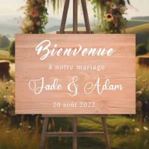 panneau de mariage bienvenue