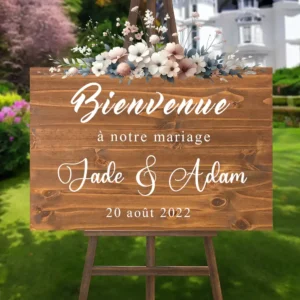 panneau de mariage bienvenue