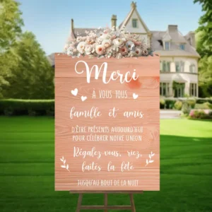 panneau entrée mariage