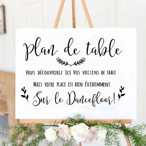 Sticker Plan de Table - Mon Panneau de Mariage
