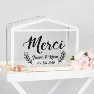 stickers merci urne mariage