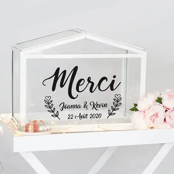 Stickers Merci Urne Mariage stickers merci urne mariage