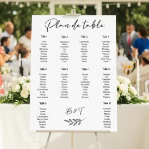 Panneau plan de table mariage 1