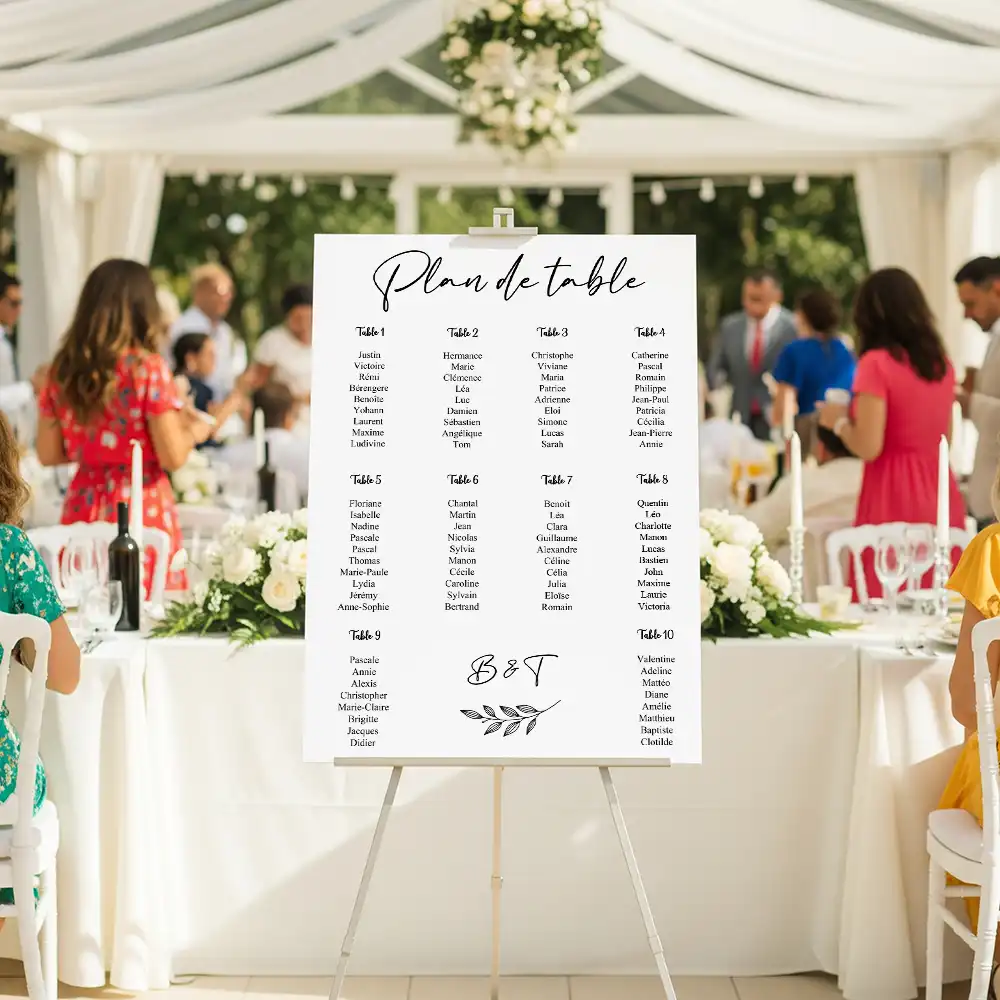 Panneau Plan de Table Mariage Panneau plan de table mariage 2