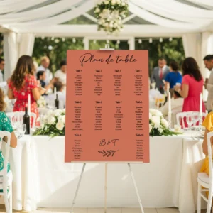 Panneau Plan de Table Mariage