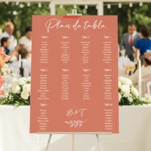 Panneau Plan de Table Mariage