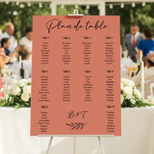 Panneau Plan de Table Mariage