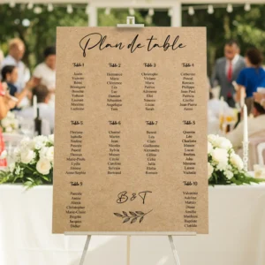 Panneau Plan de Table Mariage