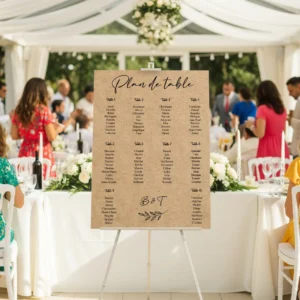 Panneau Plan de Table Mariage