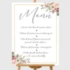 Panneau Menu Mariage