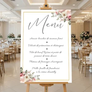 Panneau Menu Mariage Menu Mariage